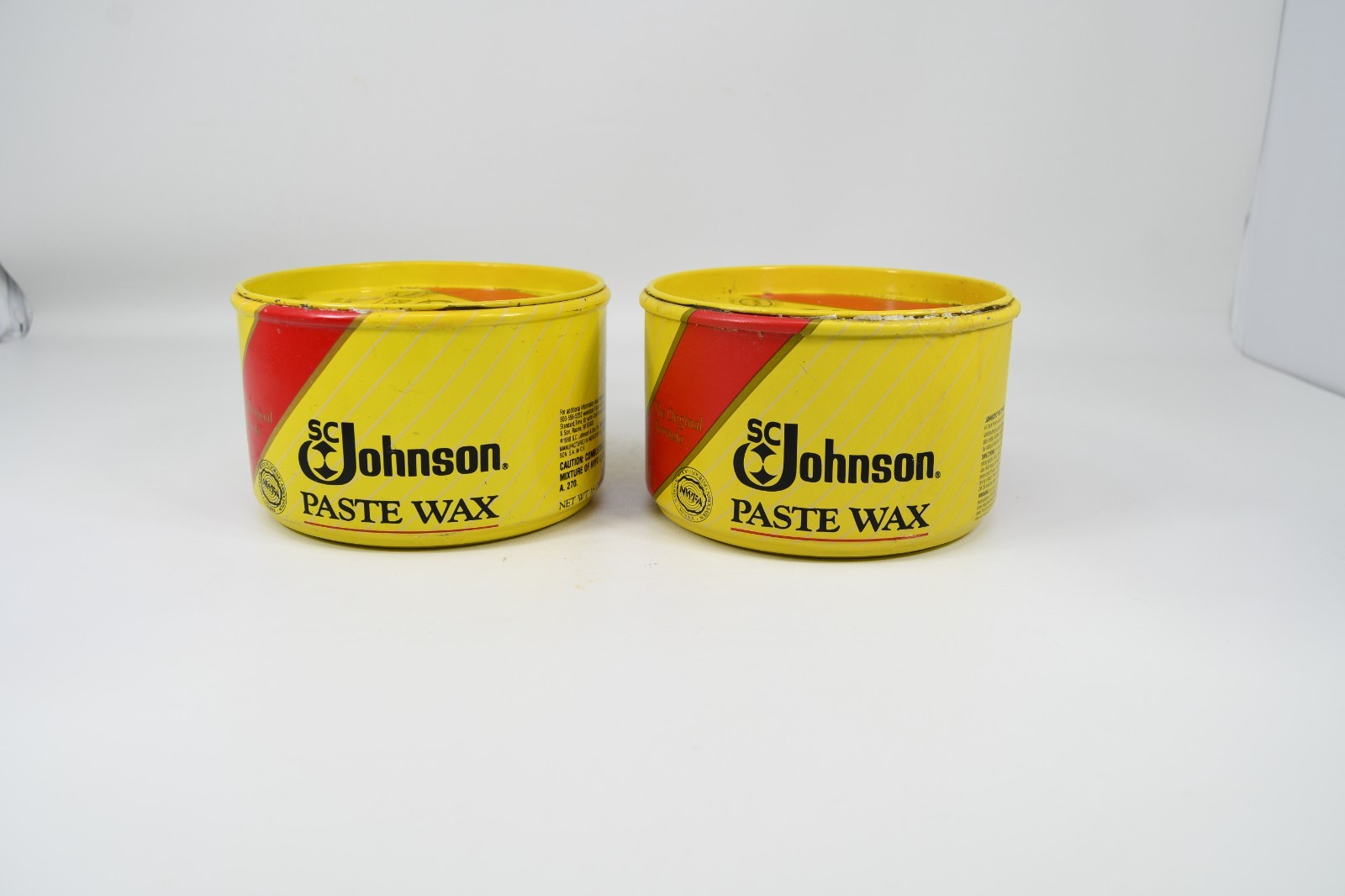SC Johnson Paste Wax Discontinued Original Formula 2 Used Half Empty Cans