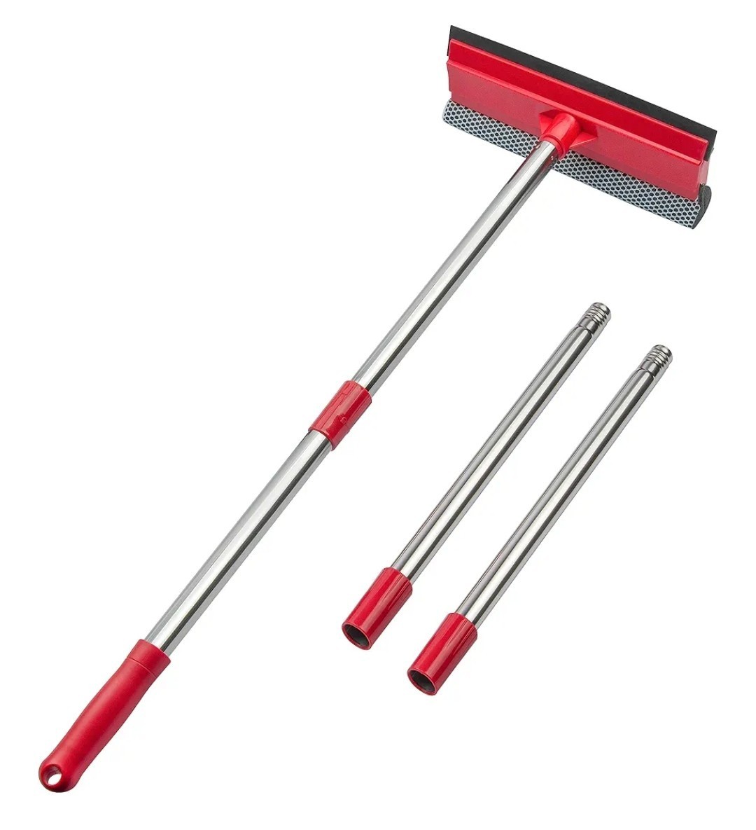 Window Squeegee, 2-in-1 Window Cleaner with 55″ Extension Poles, Window Washi…