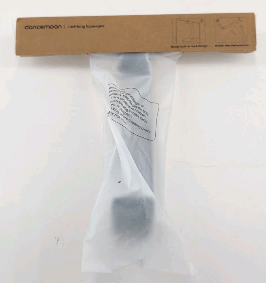 JustHang Shower Squeegee for Glass Doors,All-One-Piece Silicone with Built-in