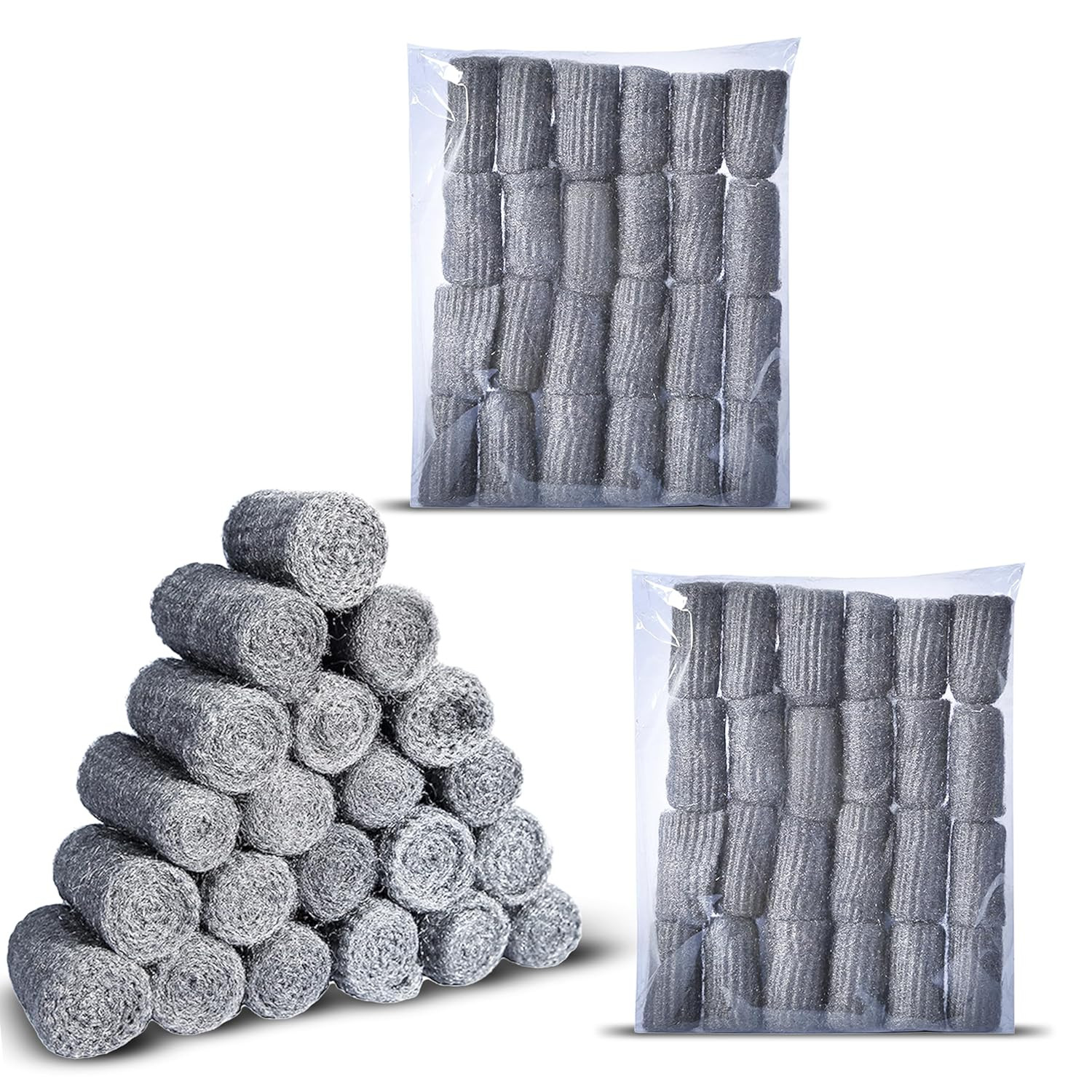 Wool Assortment for Cleaning & Mice Control – 0000 Grade Fine to Coarse Steel Wo