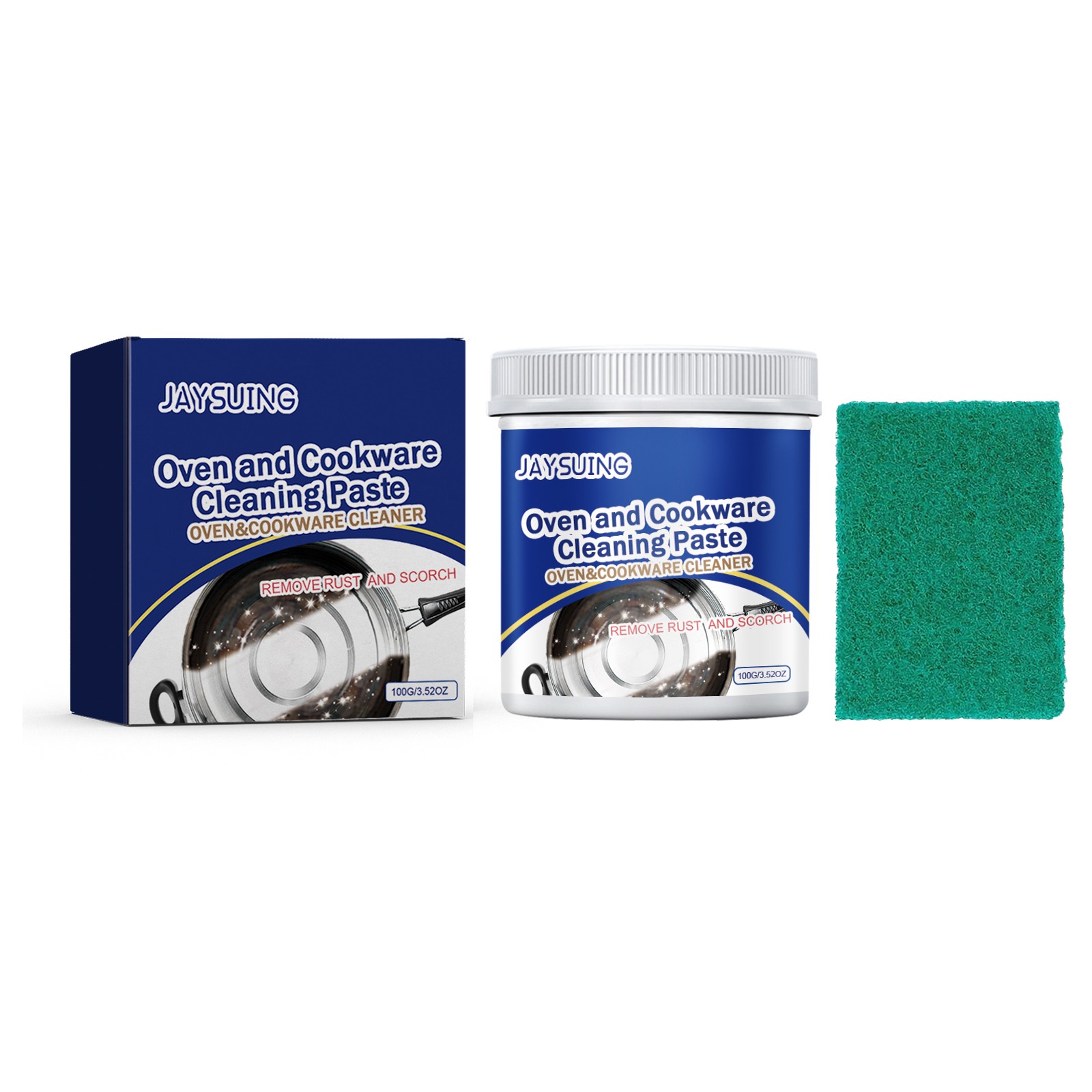 Stainless Steel Cleaner & Metal Polish, Multi-Purpose Rust Removing Paste