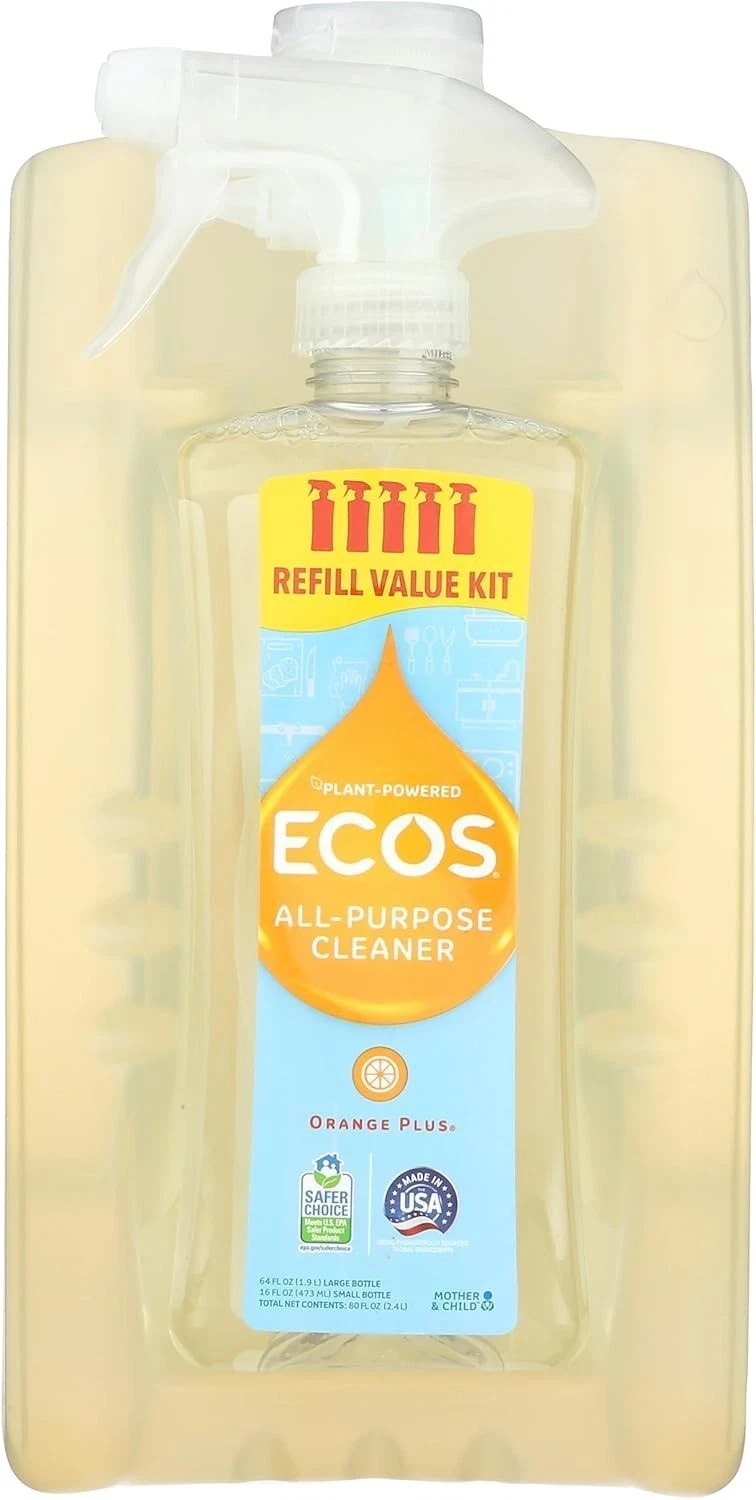 ECOS All-Purpose Cleaner Orange Plus – Refill Value Kit 80 fl.oz Each (Pack of 3