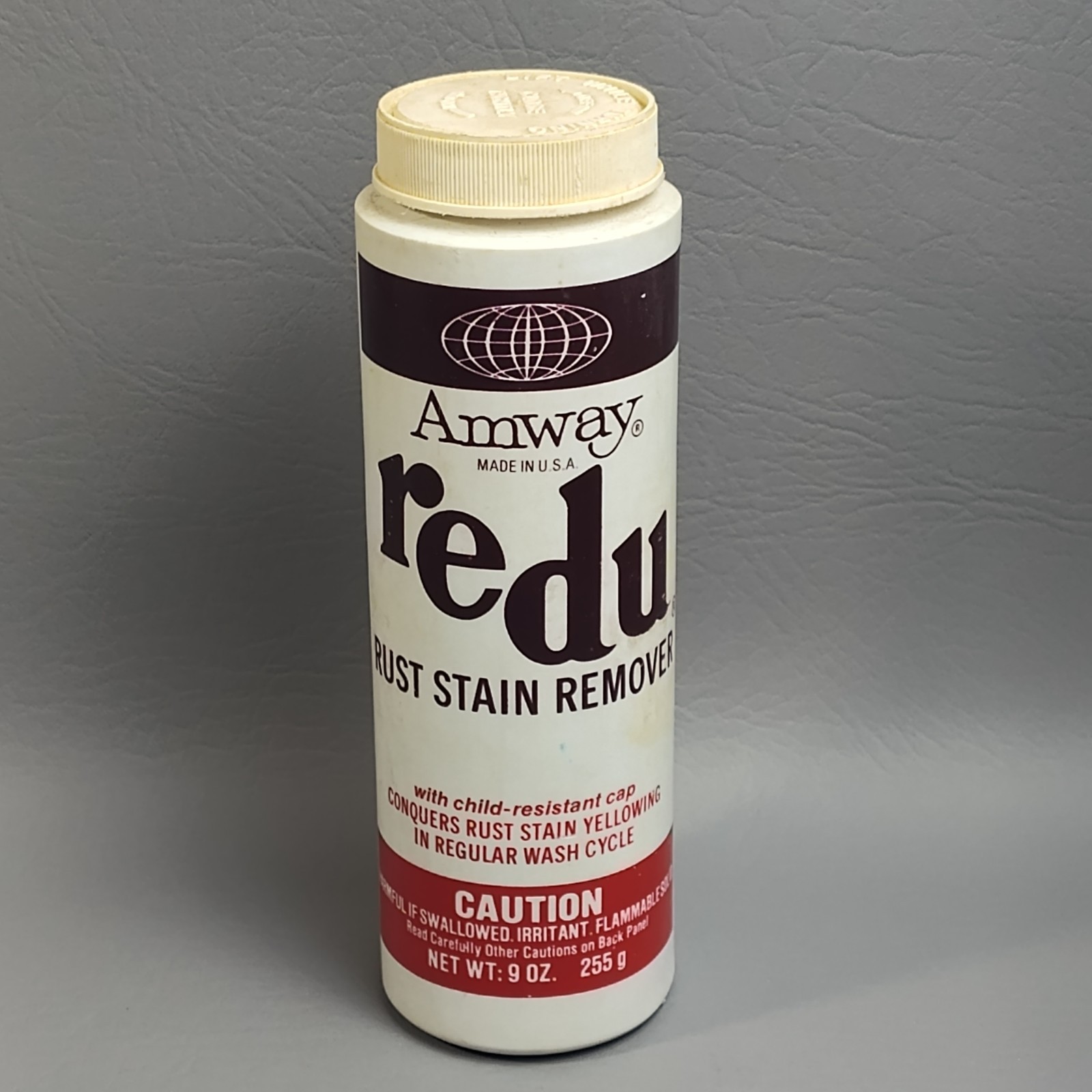 Vintage AMWAY Redu Rust Stain Remover For Fabrics 9 oz. 80% Full USA Made