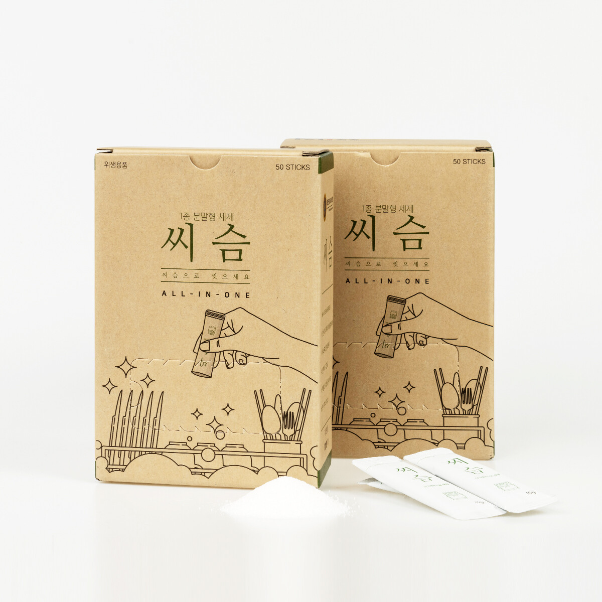 SYSM Dishwasher Detergent and Conditioner ALL IN ONE 600 sticks Made in KOREA