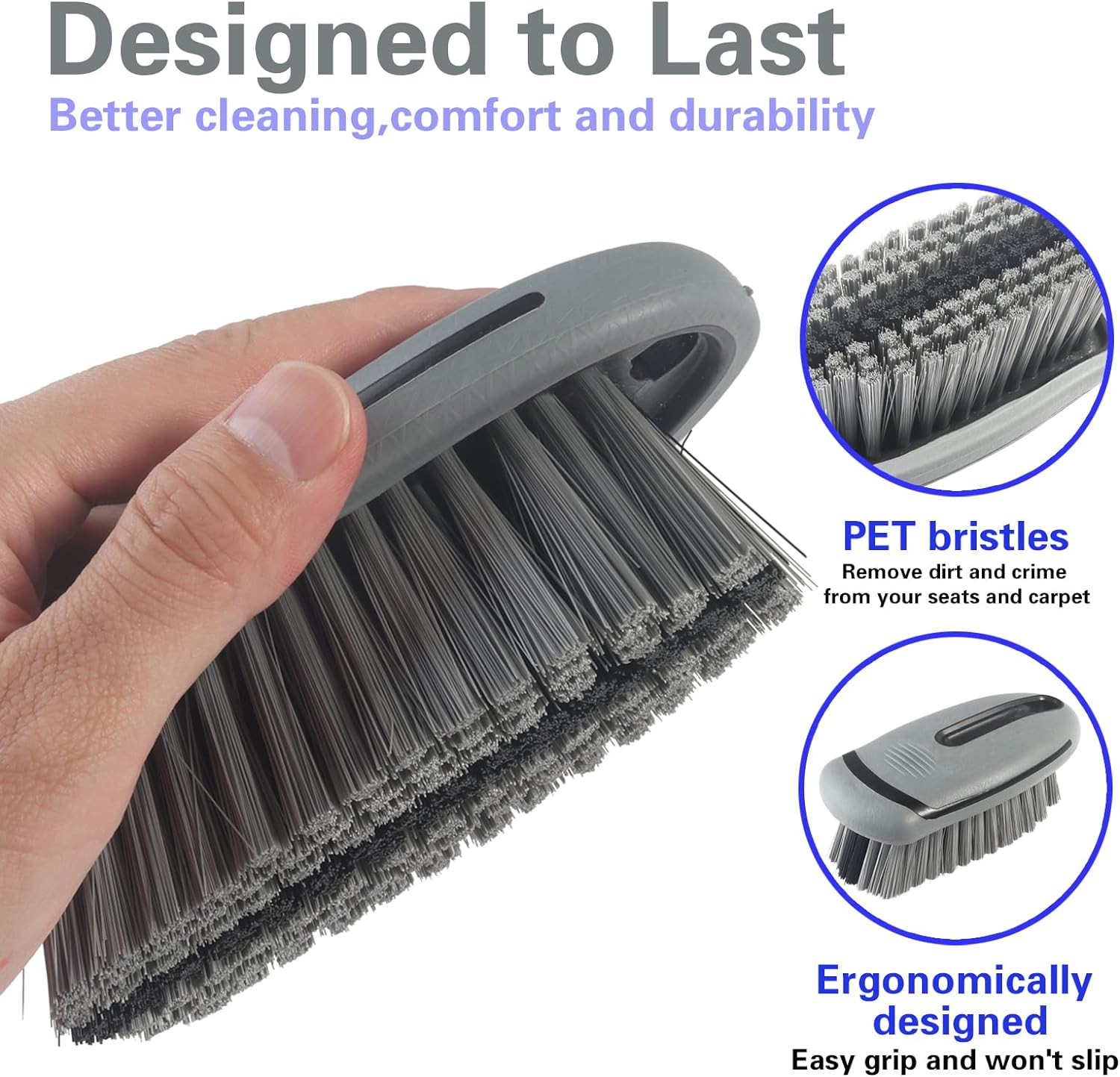 Carpet and Upholstery Cleaning Brush,Carpet Scrubber Soft Bristle Detailing Scru