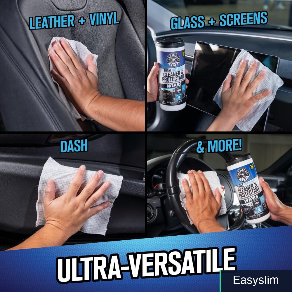 Interior Cleaner Wipes 30 Count Multi Surface Car Auto Protection
