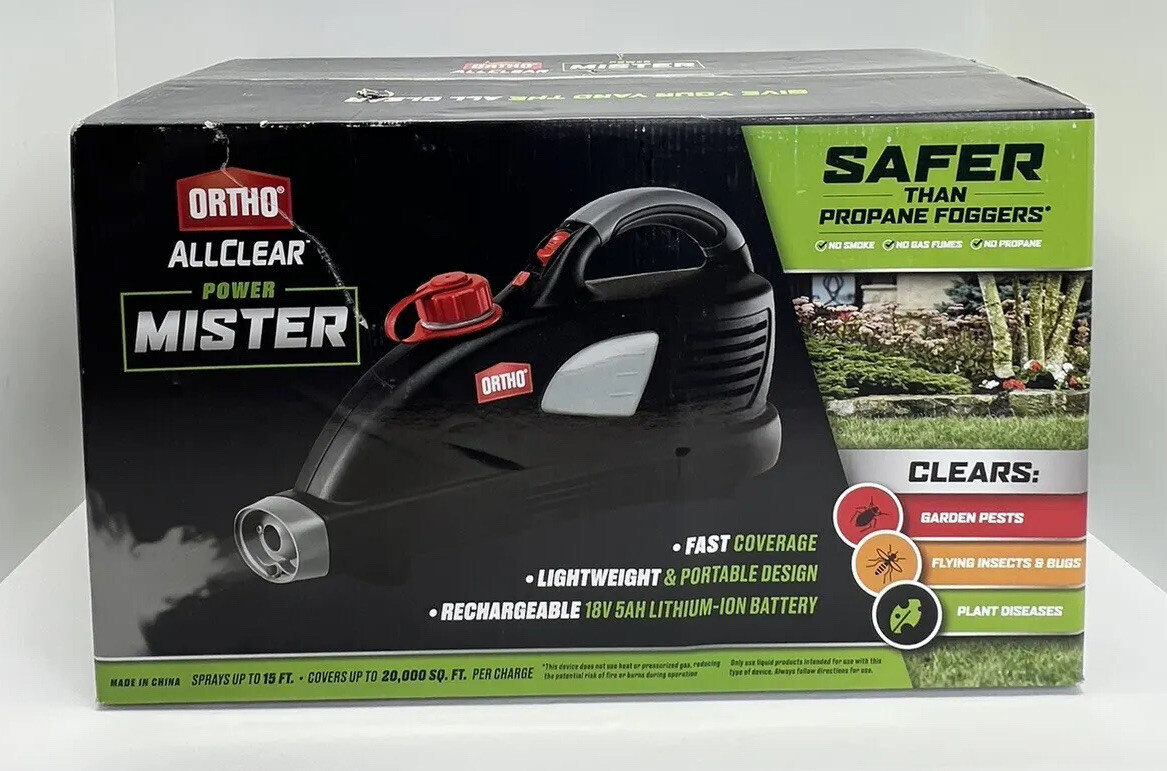 Ortho AllClear 18V Power Mister Lawn / Garden Sprayer Cordless Foggers