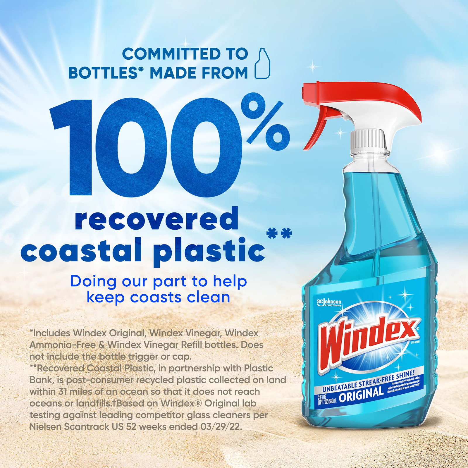 Windex Original Blue Glass Cleaner 67.6 Fl Oz Streak Free Shine 100 Recycled …