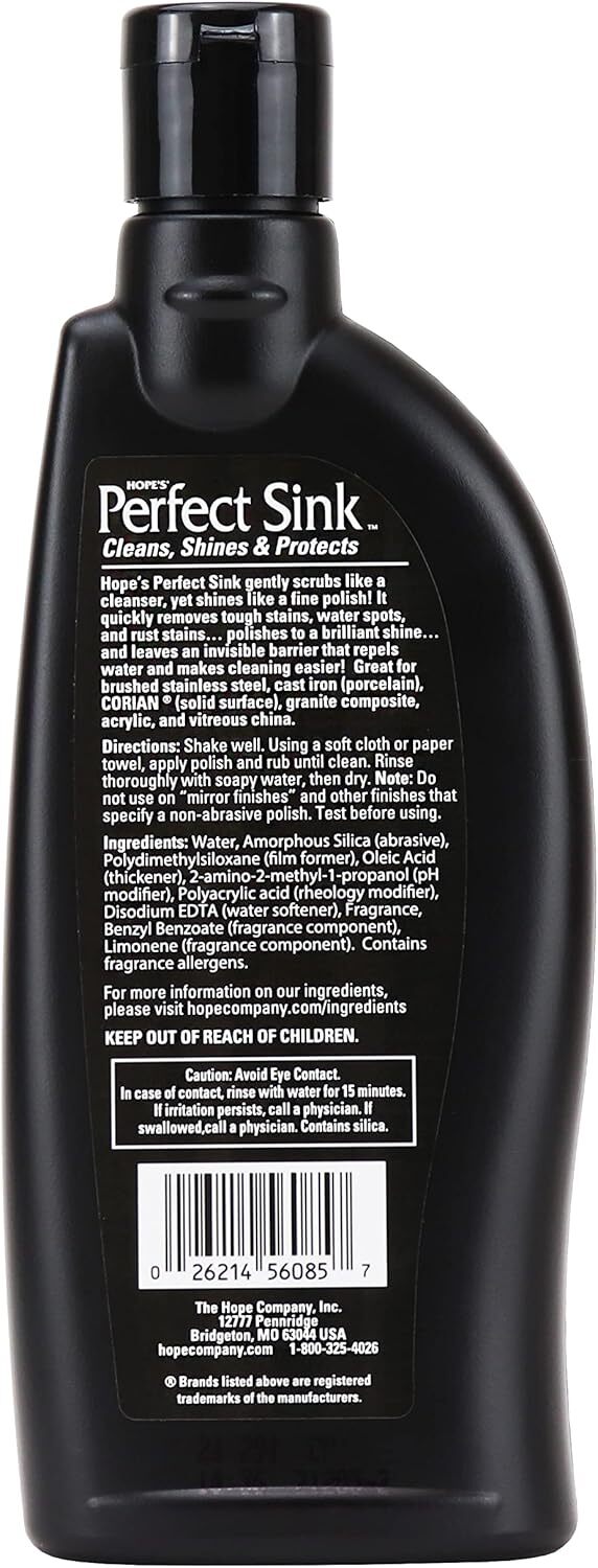 HOPE’S Perfect Sink Cleaner and Polish, Restorative, Removes – 8.5 Fl Oz