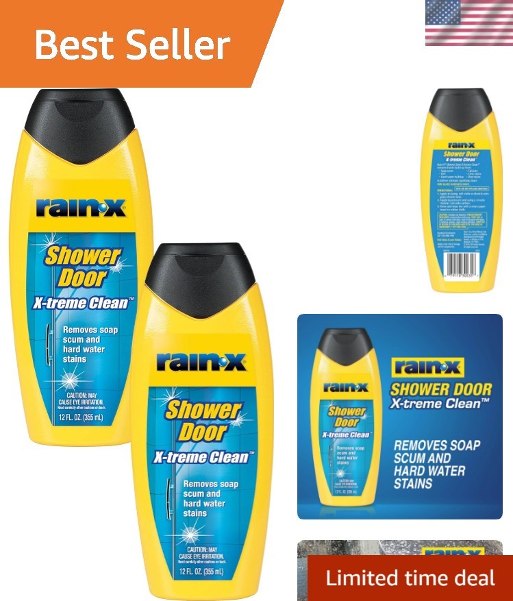 Superior Shower Door Cleaner (2-Pack of 12 Fl Oz) – No Scrub, Residue-Free Gel
