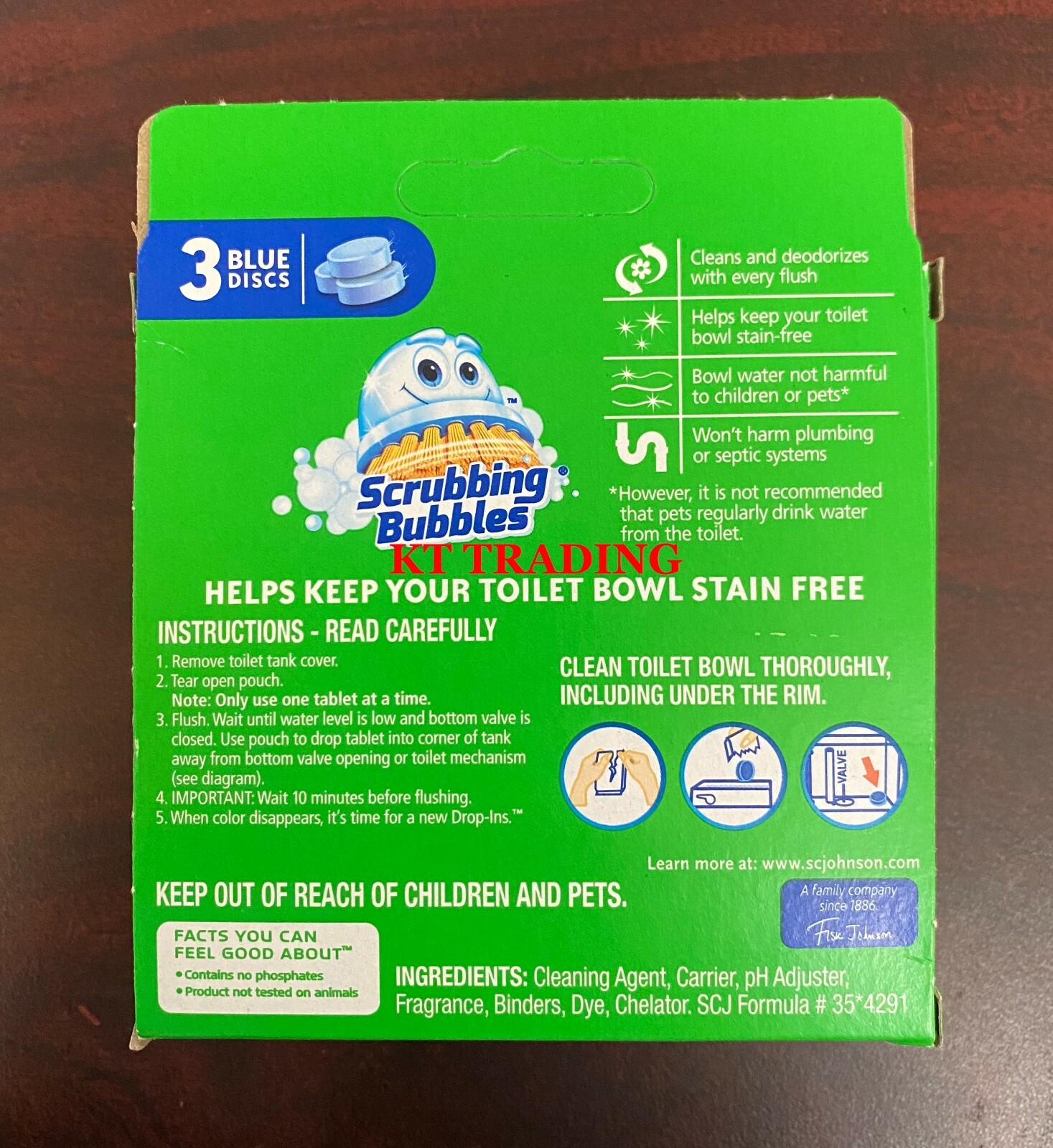 (3-Pack) Scrubbing Bubbles Toilet Bow Cleaner CONTINOUS CLEAN DROP-IN Stain-Free