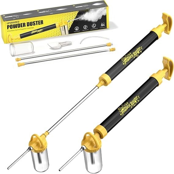 Diatomaceous Earth Duster Powder Sprayer 4FT Telescopic Wand Adjustable Flow