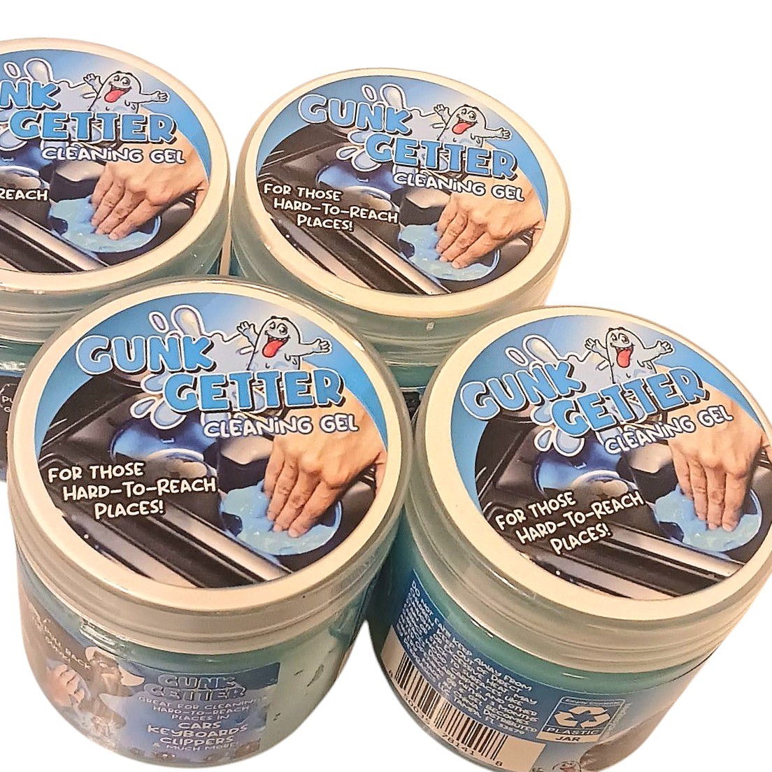 4 Pack Car Cleaning Gel Auto Electronics Gunk Getter Reusable Dust Cleaner