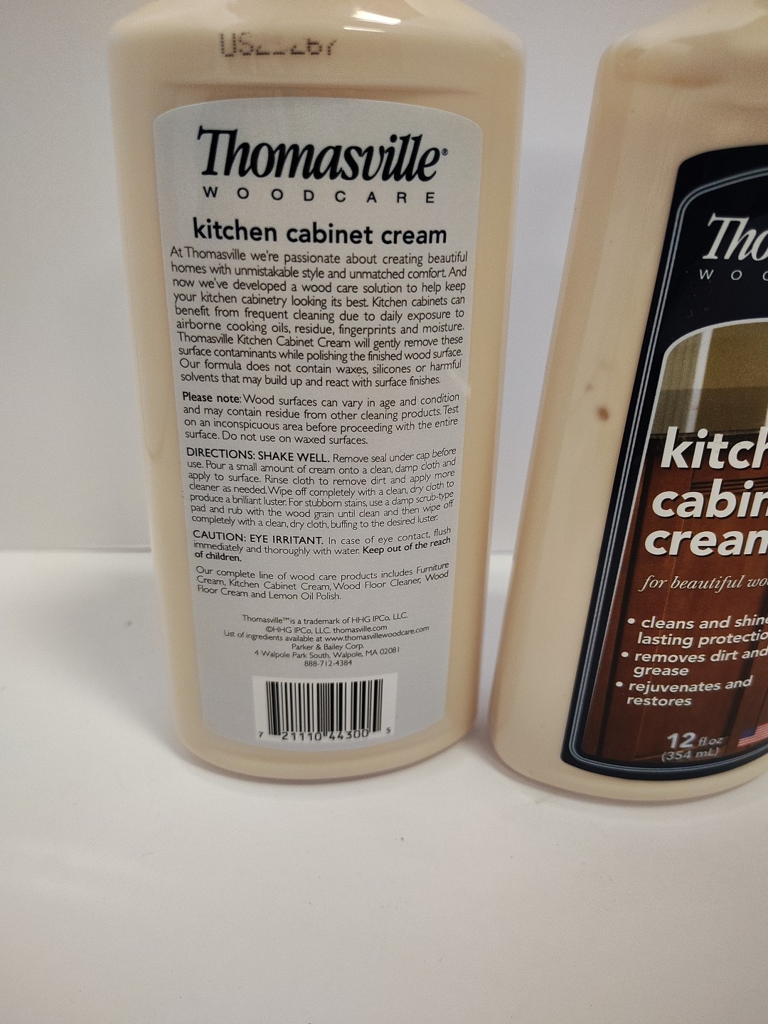 2 Pack Thomasville Kitchen Cabinet Cream For Wood Cleans Shines Protects 12oz