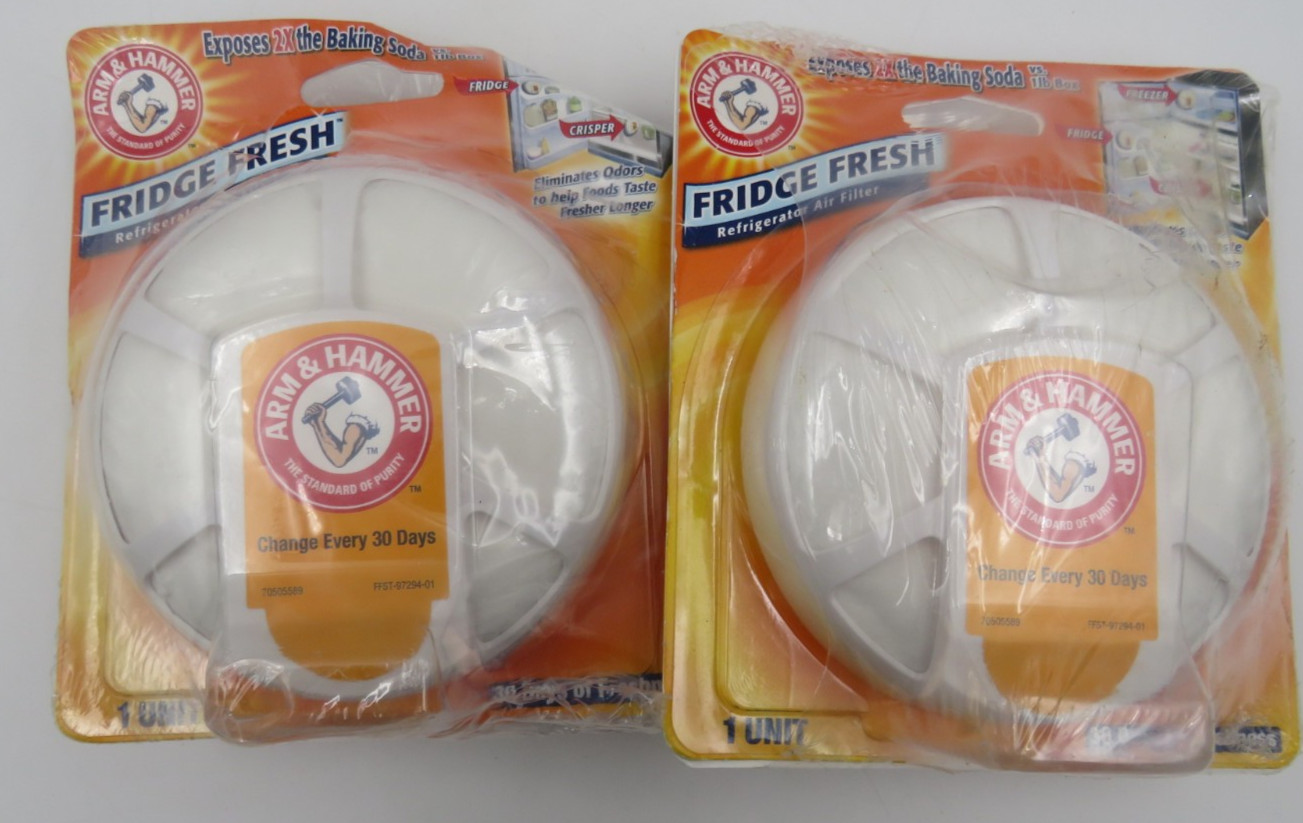 Lot of 4 Arm & Hammer Fridge Fresh Baking Soda Disc NEW SEALED