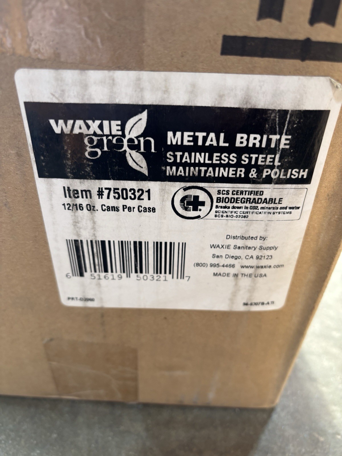 WAXIE Metal Brite Stainless Steel Cleaner & Polish – Case of 12 – 15oz Cans NEW