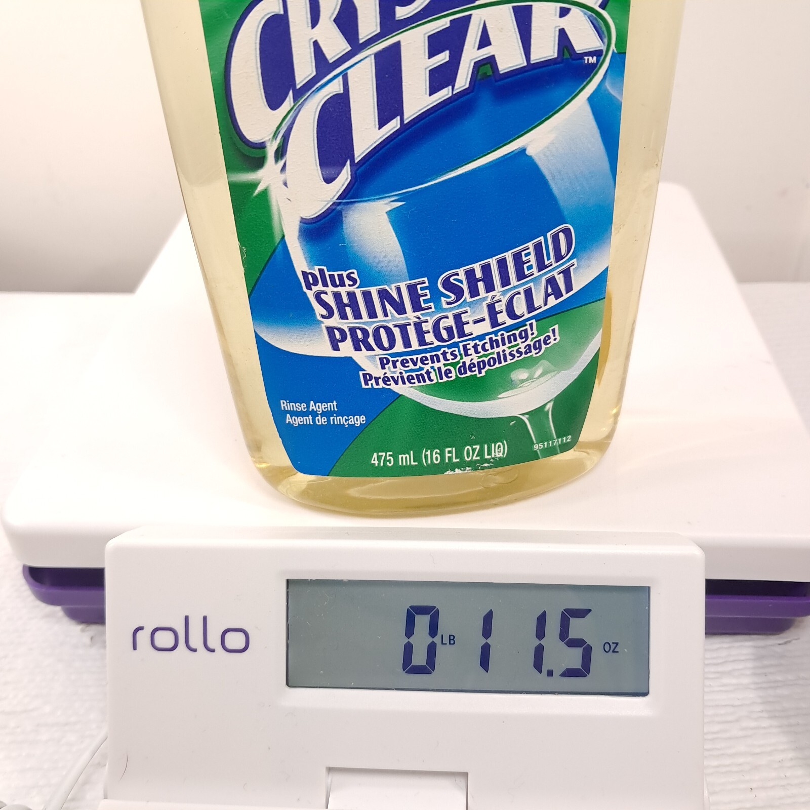 Cascade Crystal Clear Pure Rinse Formula plus Shine shield dishwasher aid 2003