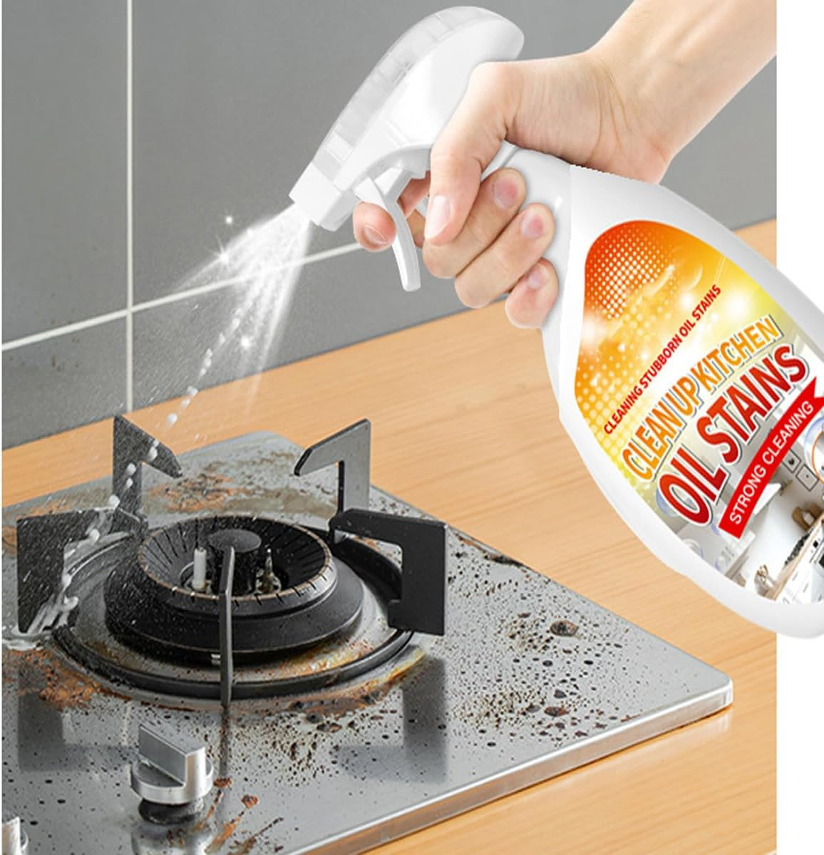 Clean up Kitchen Oil Stains Spray, Kitchen Cleaner Spray, 8.45 Oz | Heavy Oil