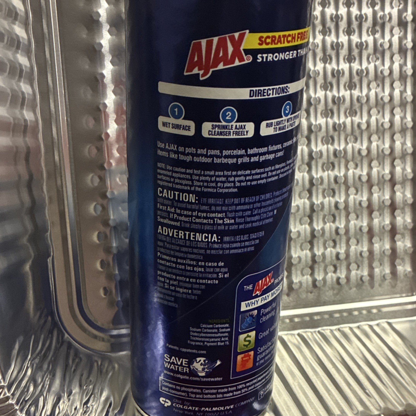 Ajax With Bleach Scratch Free Powder Cleanser Bathroom Fresh Scent 21 oz
