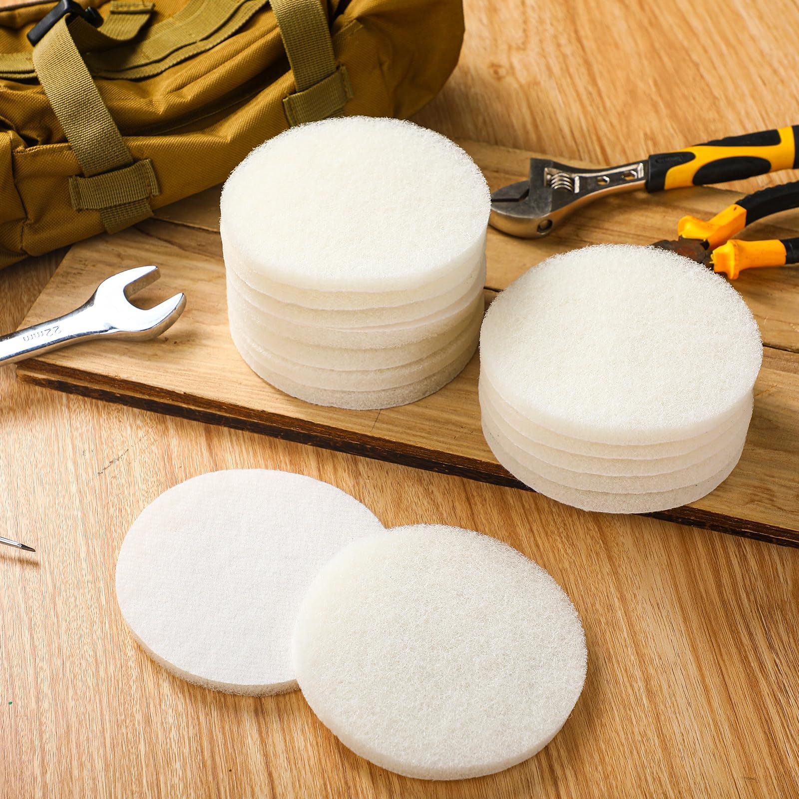 5″ Non Scratch Polishing Pad Hook & Loop Woven Discs, Non-Abrasive Finishing …