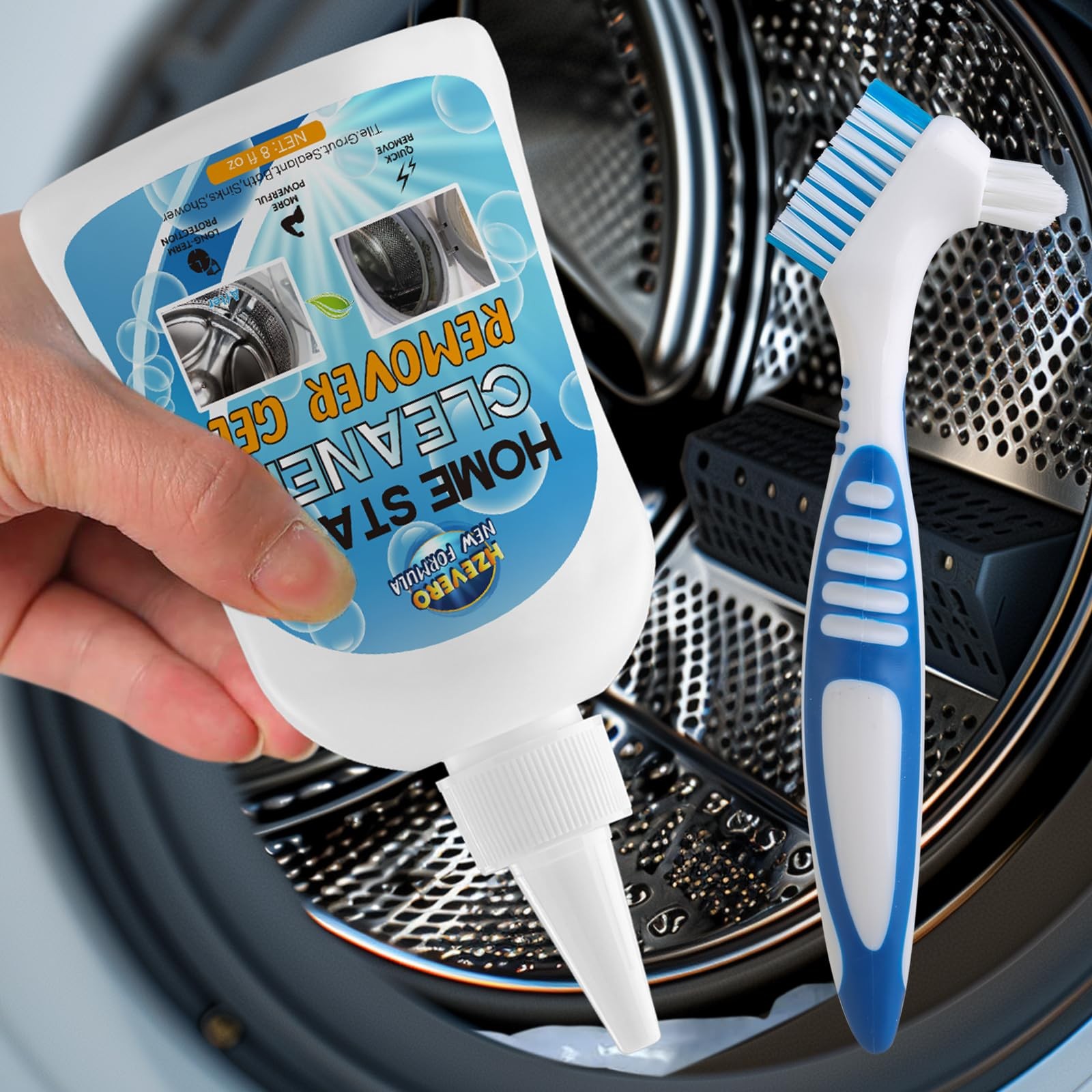 Mold Stain Remover Gel,Washing Machine Cleaner Front Load Washer Gasket Mold …