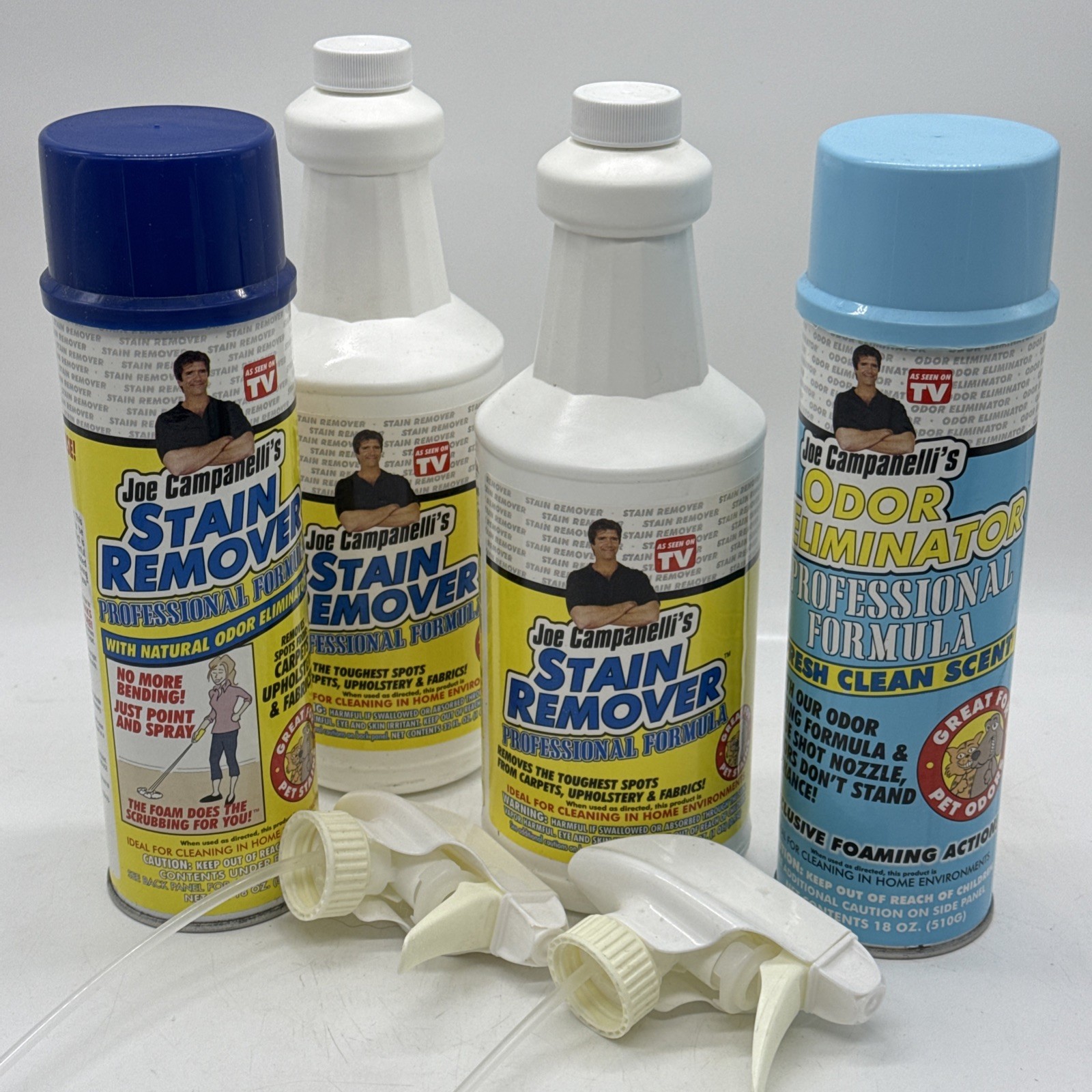 Joe Campanelli Professional Odor Eliminator Pet Stain Spot Remover Combo 4 Pack