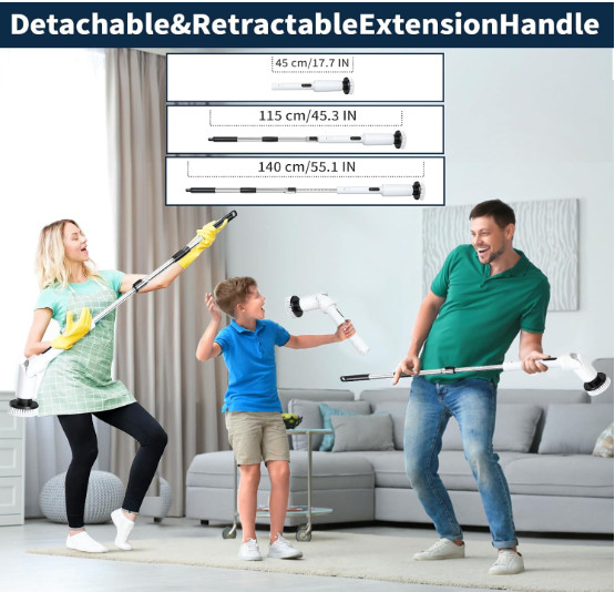 Cepillo giratorio inalámbrico recargable lavable IPX7 con 2 modos de velocidad