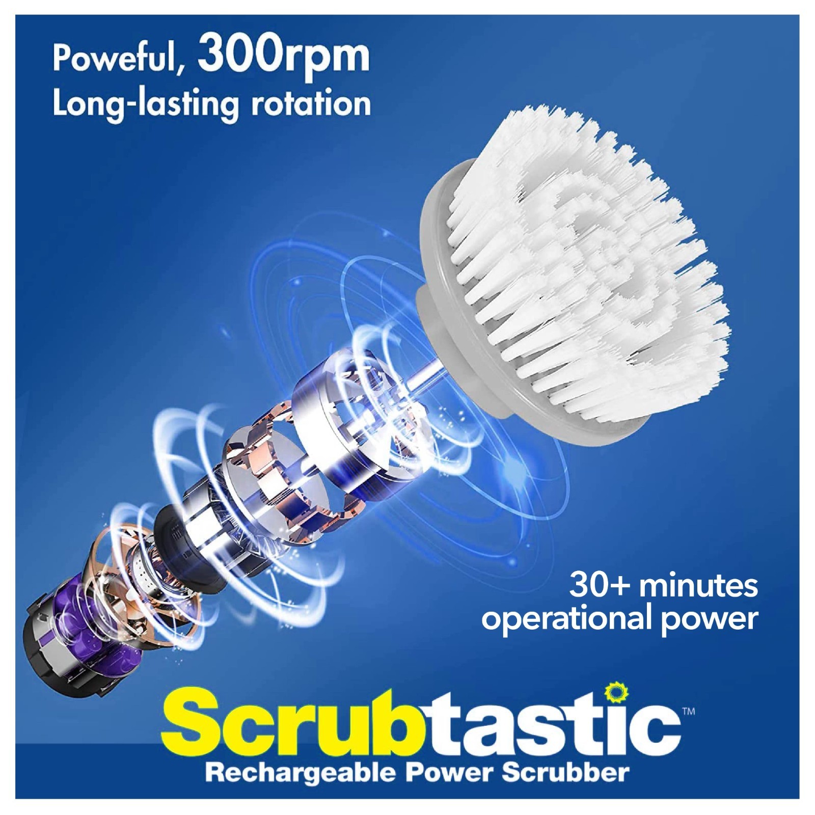 Homitt Spin Scrubber Cordless Electric Cleaning Brush Floor Shower-FREE SHIPPING