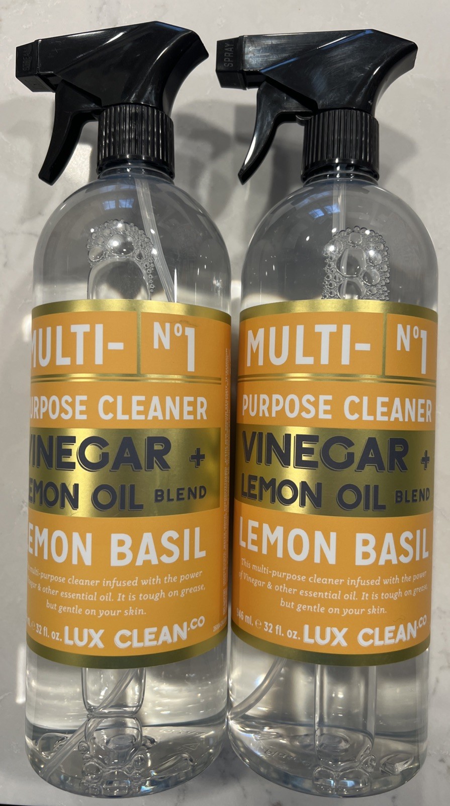 (2-Pk) LUX CLEAN ~VINEGAR + LEMON OIL Kitchen MULTI PURPOSE CLEANER Lemon Basil