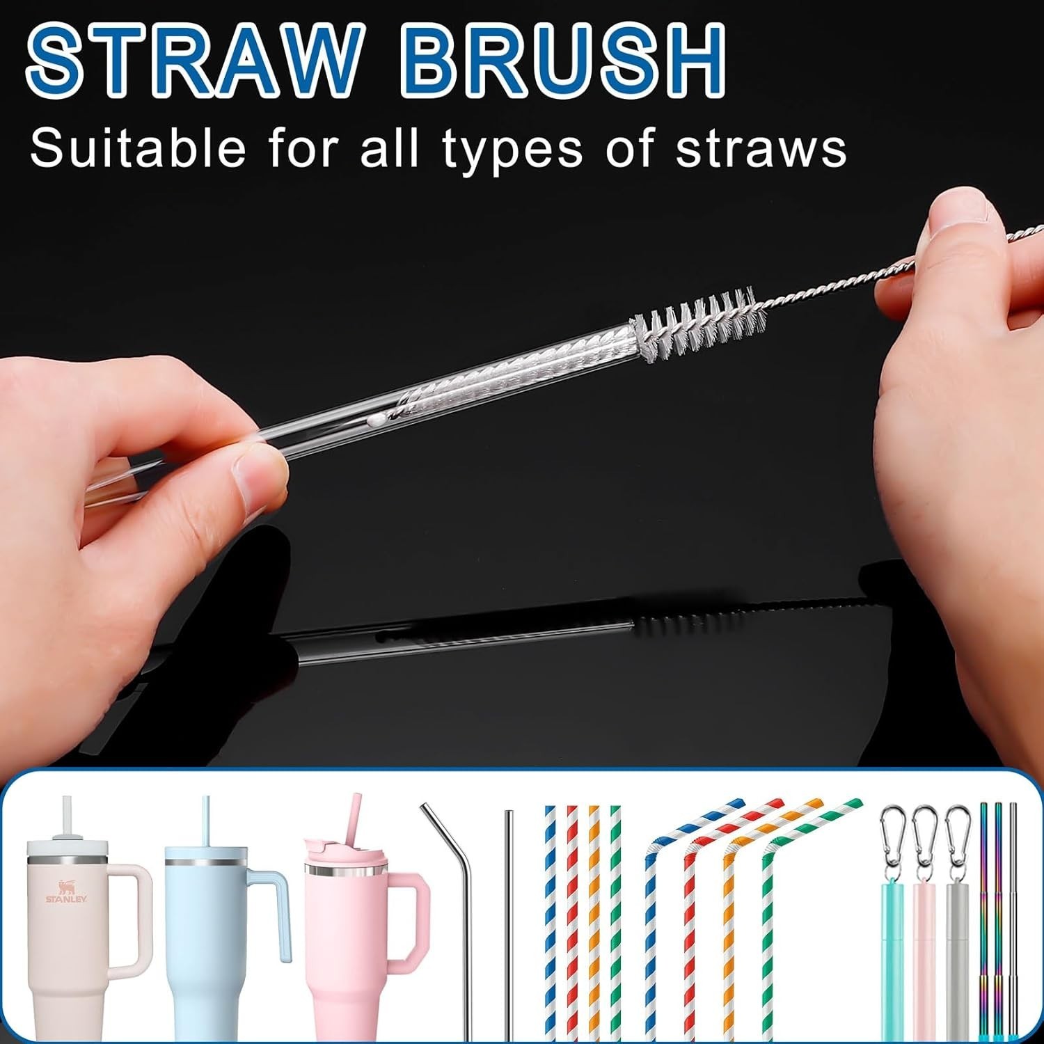 13 Pcs Bottle Brush Cleaning Set Long Handle Bottle Cleaner for Washing Narrow