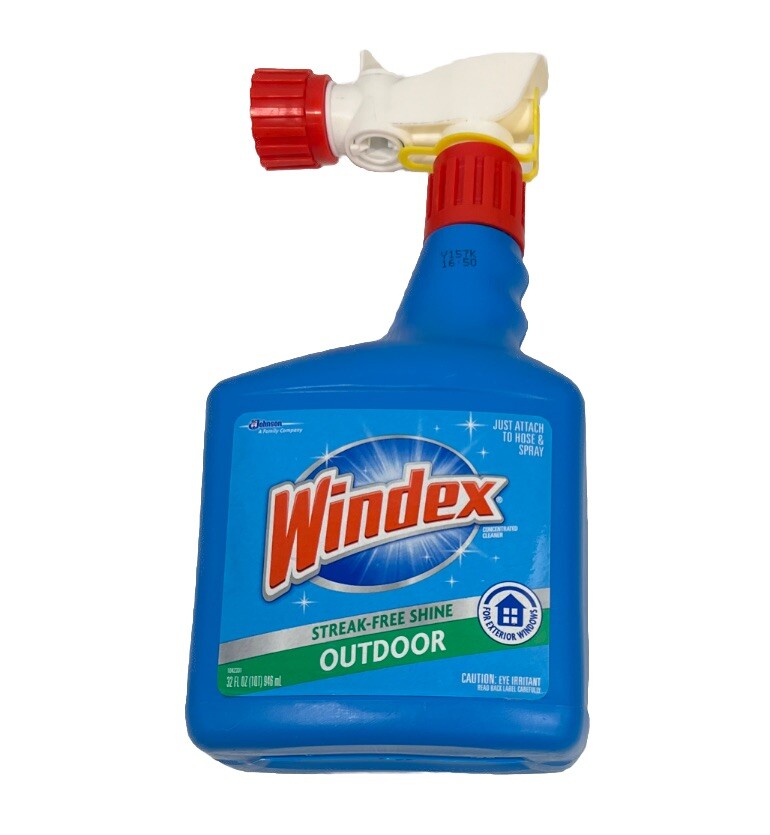 Windex Outdoor Window Cleaner For Glass Attach To Garden Hose 32 oz Concentrated