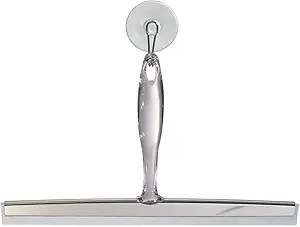 iDesign Zia Metal and Plastic Bathroom Squeegee 12″ with Hook