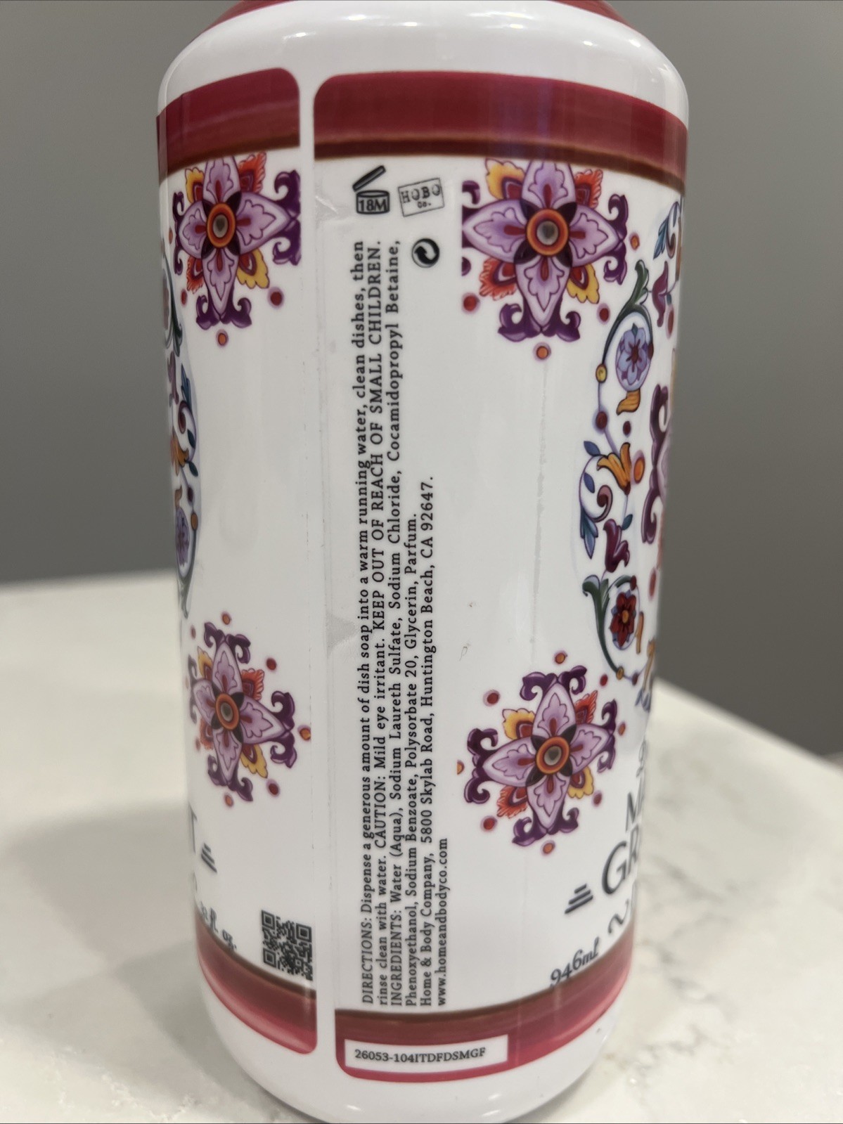 Home & Body Co. ~ Mandarin Grapefruit Dish Soap 32 fl oz New Deruta Fresco