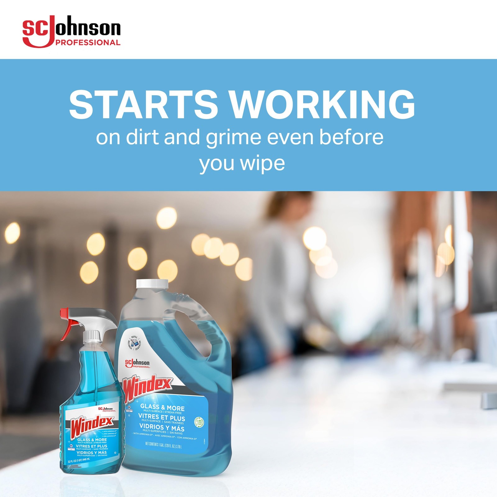 Windex Glass And More Multi Surface Cleaner 1 Gallon Pack Of 4 Streak Free
