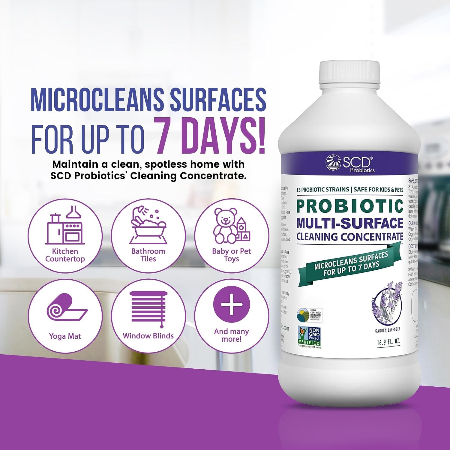 Probiotic Multi-Surface Cleaning Concentrate w/Lavender Essential Oil