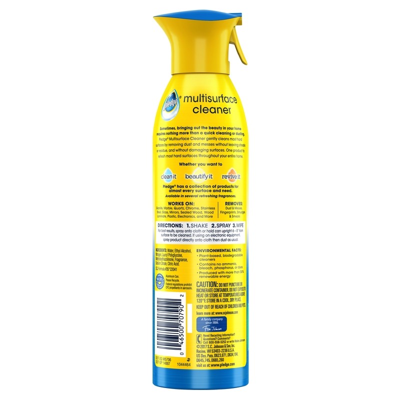 Pledge Rainshower Scent Multi-Surface Cleaner Liquid 9.7 oz (6-PACK)