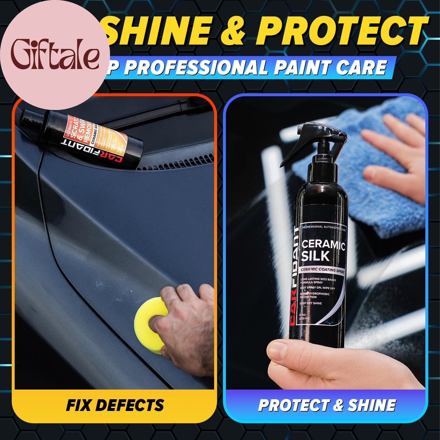 Scratch & Swirl Remover with Ceramic Silk – Car Scratch Remover for Vehicles Pai