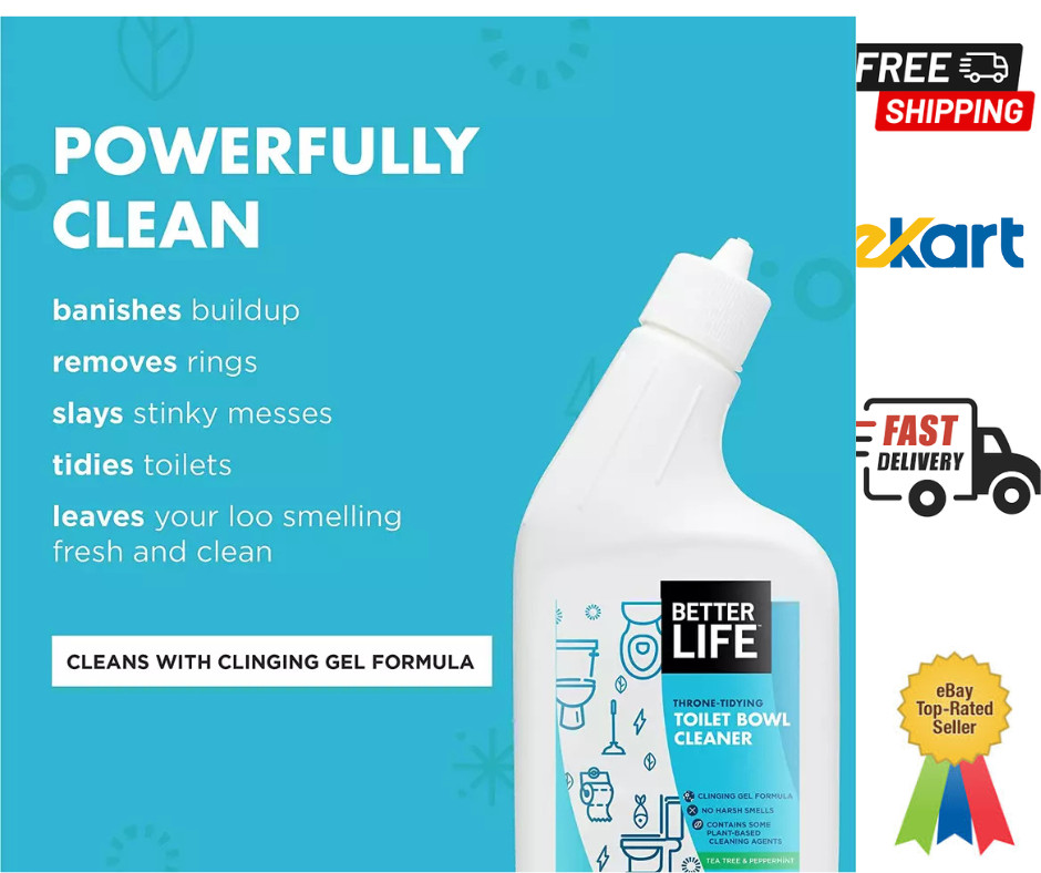 Better Life Natural Toilet Bowl Cleaner, Tea Tree & Peppermint Scent, 24 Fl Oz