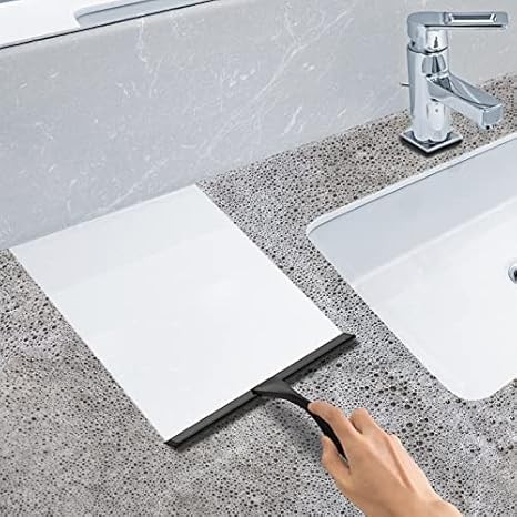 10″ Stainless Steel Shower Squeegee with Hook – Glass & Tile Cleaning Tool