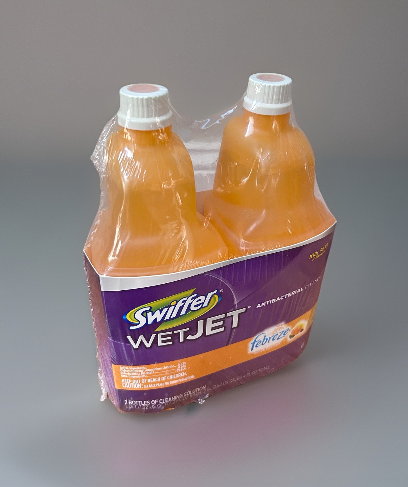 Swiffer Wet Jet Floor Cleaner Refill CITRUS & LIGHT 2 Pk 42.2 Ea. Discontinued
