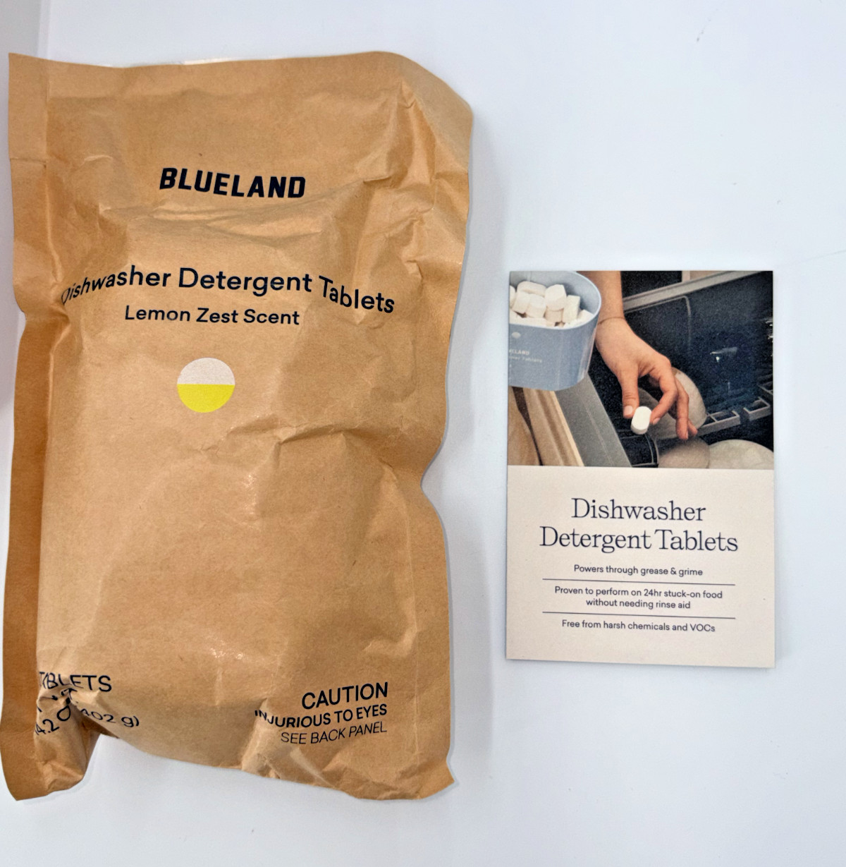 Blueland Dishwasher Detergent Starter Set Fragrance Free 60 Tabs + Tin-NEW