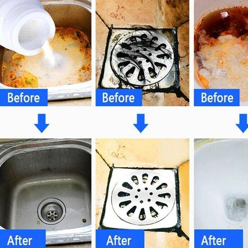 Wild Tornado Powerful Sink & Drain Cleaner Powder – Quick Foaming Super Clean…