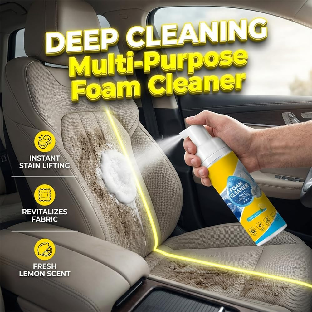 4-In-1 Multi-Enzyme Foam Cleaner, New Foam No-Rinse Cleaner, All-Purpose Deep Cl