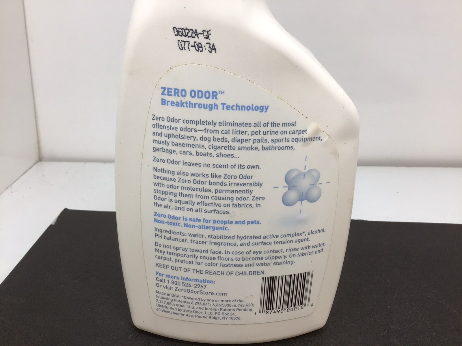 NEW Zero Odor Molecular Odor Eliminator 22 FL OZ Spray Bottle Free Ship