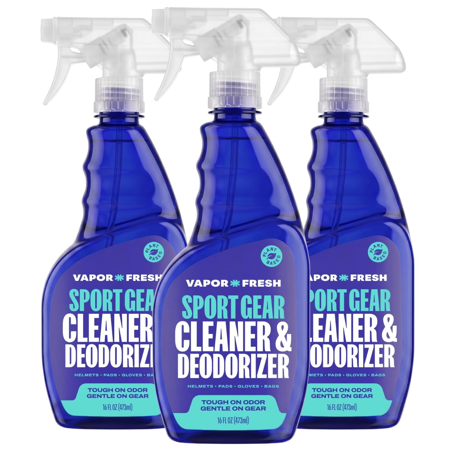 Sports Cleaner & Deodorizer for Gear, Gloves, Helmets, Gym Bags – 16oz (3-Pack)