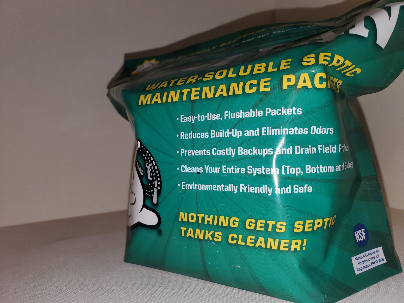 Bio Clean Septic Tank Packets Qty 12 Non Toxic Great Product! NEW PRODUCT