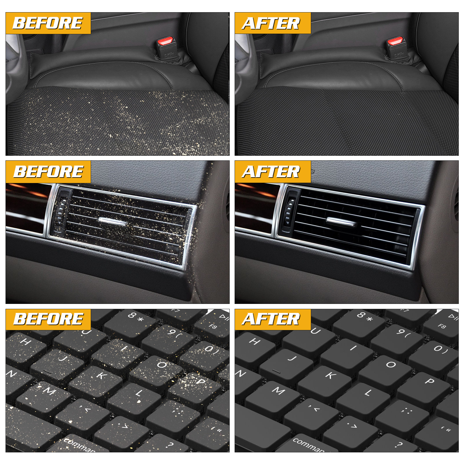 2 Piece Multi Purpose Cleaning Gel Jelly Detailing Tool Dust Car Home Keyboard