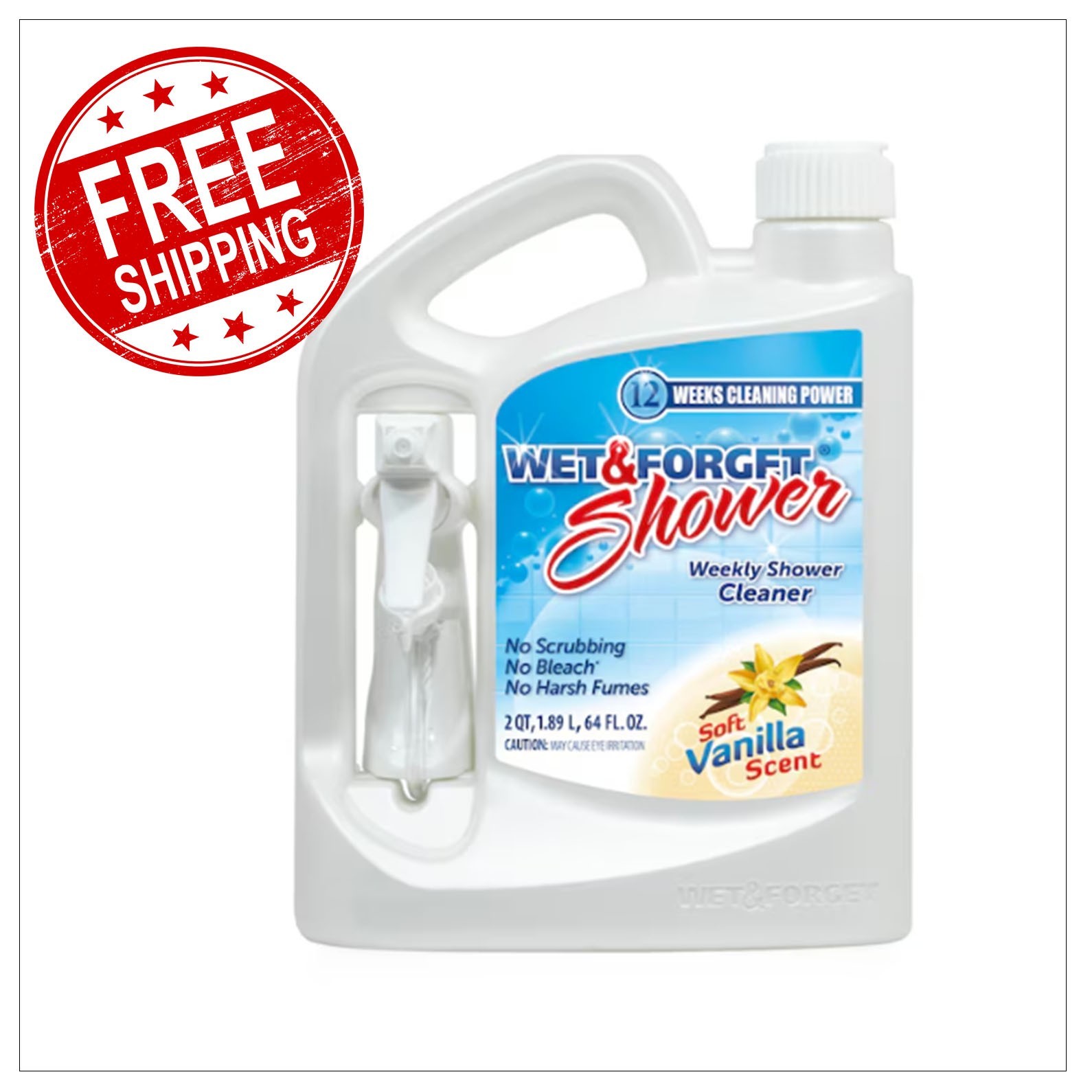 Wet & Forget 64 oz Soft vanilla essence Shower and Bathtub Cleaner