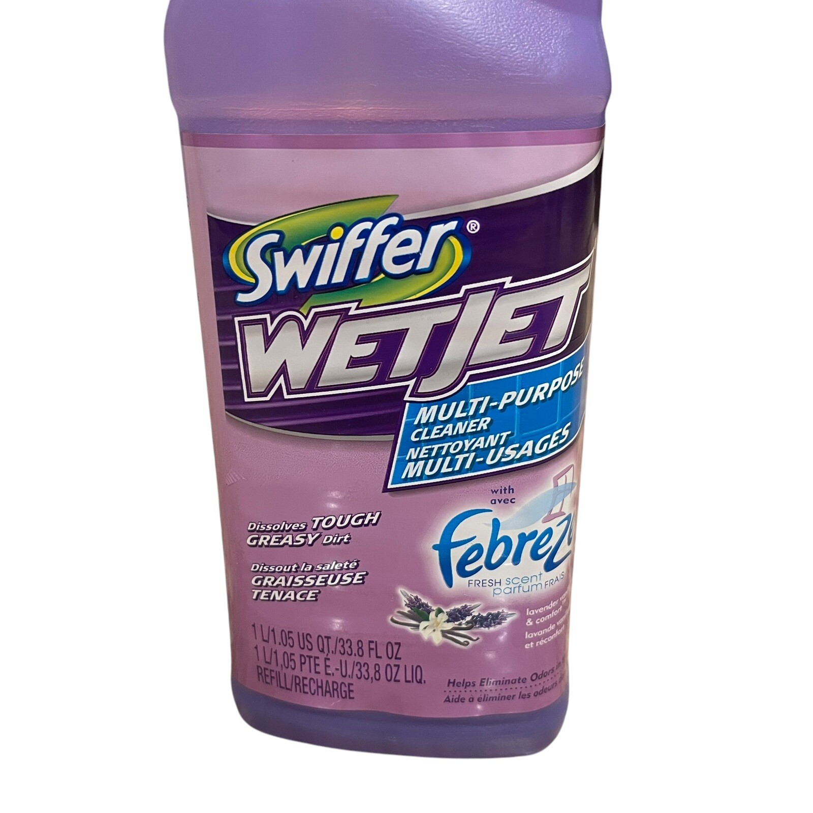 Vtg Swiffer Wet Jet Multi Purpose Cleaner Febreze Lavender Vanilla 1L 33.8 fl oz