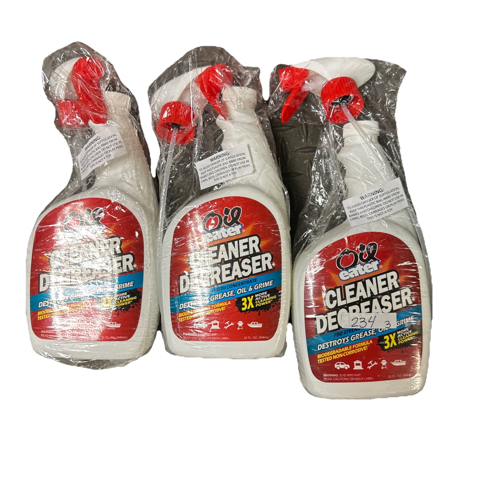💪(3pk) Oil Eater Original Cleaner/Degreaser Concentrate Spray Bottle, 32 oz.
